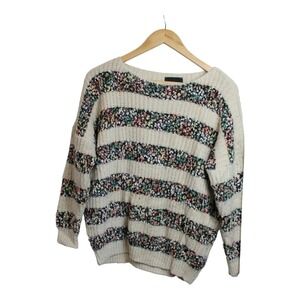LA FEE VERTE Sweater Plush Striped SMALL‎